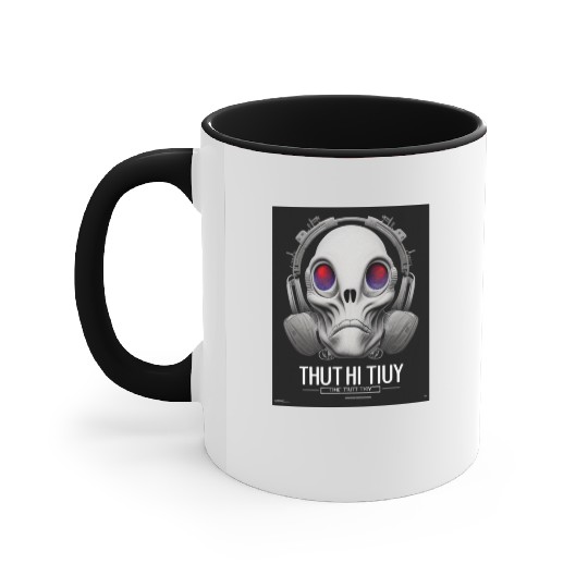 The Truth is Out There a design featuring alien Accent Mugs