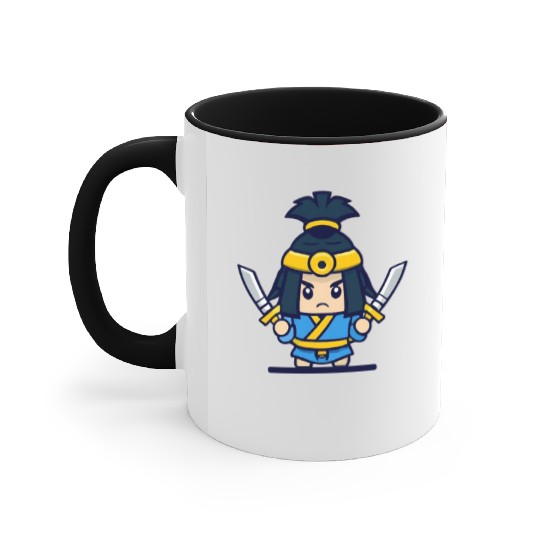 Samurai Japan Japanese fighter Accent Mugs