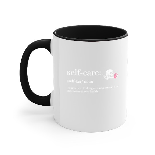 Self-Care Definition Accent Mugs