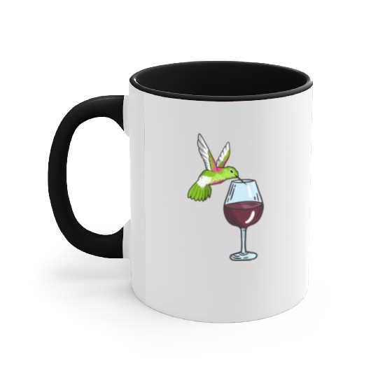 Hummingbird Drinking Wine Birdwatching Hummingbird Accent Mugs