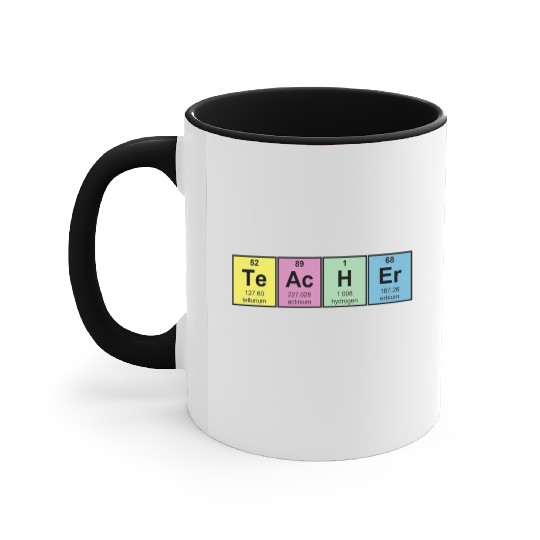 Science Teacher Chemical Elements Accent Mugs