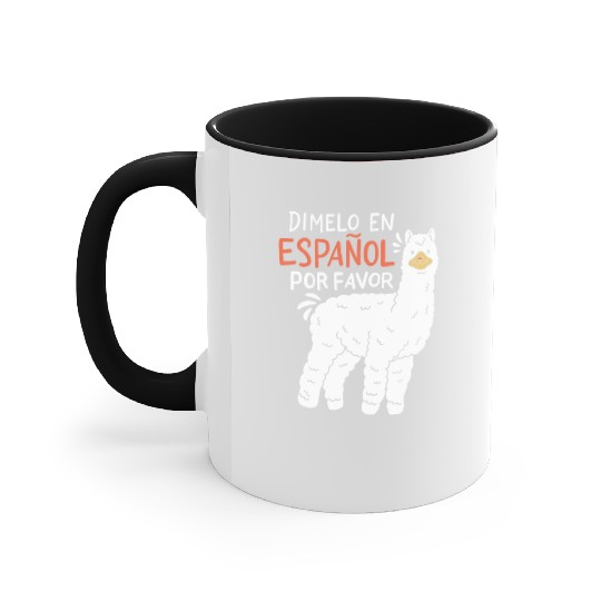 Spanish Teacher Llama Accent Mugs