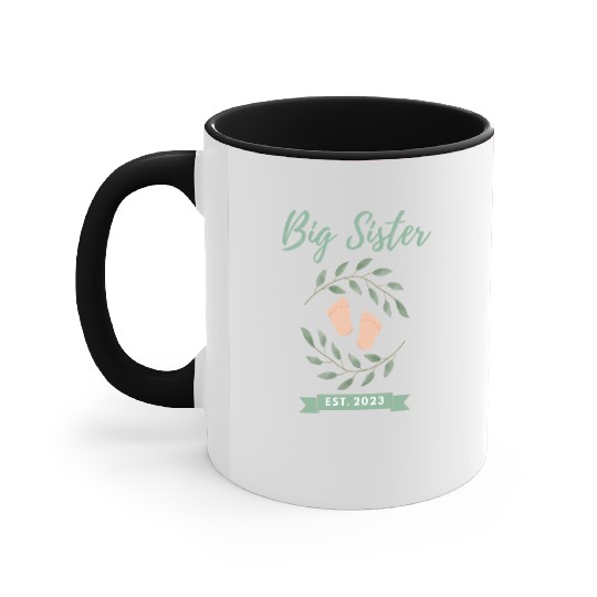 Big Sister Est. 2023 Accent Mugs