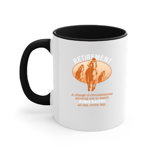 Retirement Plan Horse Racing Accent Mugs