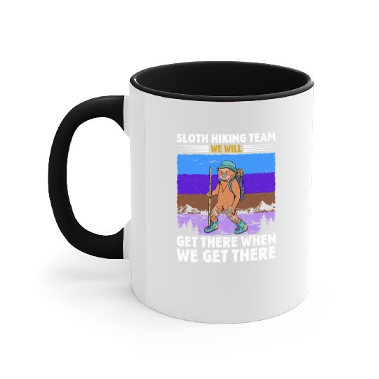 Sloth Hiking Team Wanderlust funny Mountaineer Accent Mugs