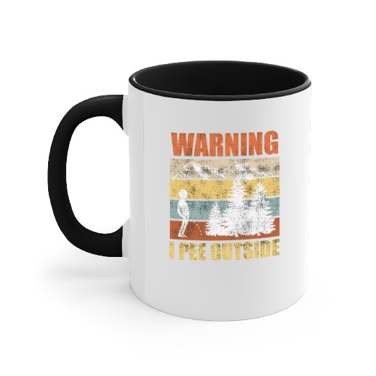 Wanderlust funny I love peeing outside Accent Mugs