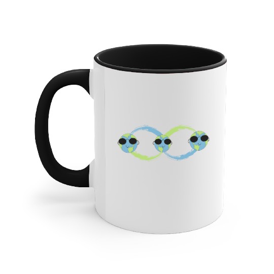 Infinity funny earth Accent Mugs