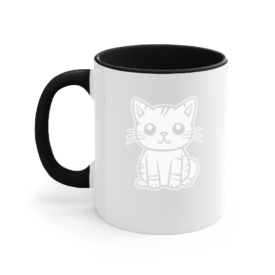 Cat Kitten Feline Meow Accent Mugs