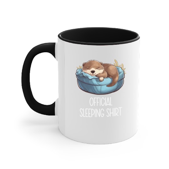 Official sleeping pajama Accent Mugs sea otter