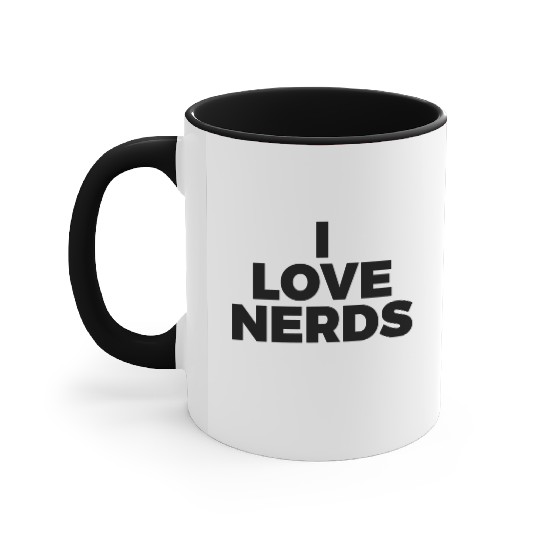 I Love Nerds Accent Mugs