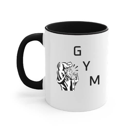 Old School Gym vibes Accent Mugs