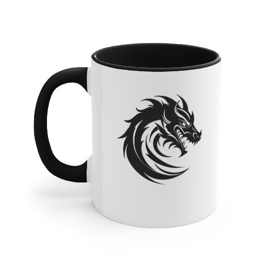 Dragon Mythical Fantasy Serpent Accent Mugs