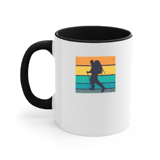 Hiking retro Accent Mugs
