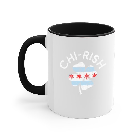 Chi-Rish Chicago Flag Lucky C St Patrick'S Day Accent Mugs