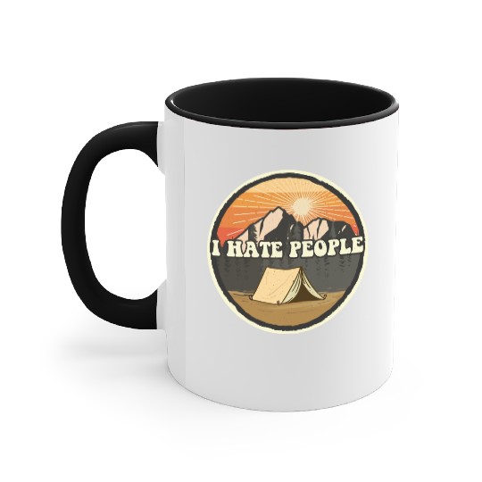 I Hate People Camping Nature Outdoor Camper Accent Mugs