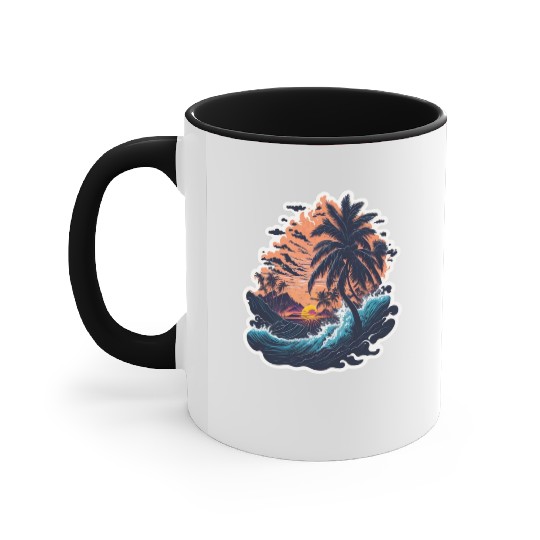 Sun, Beach and Wanderlust: Traveling Lover Accent Mugs