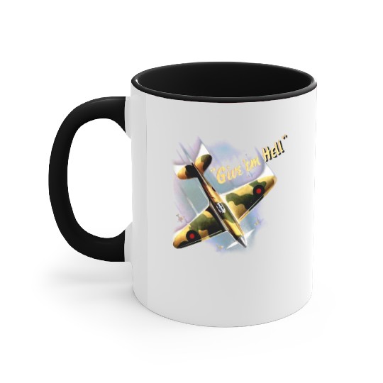 Give 'Em Hell - Retro Spitifire Accent Mugs