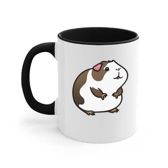 Simply cute guinea pig Accent Mugs