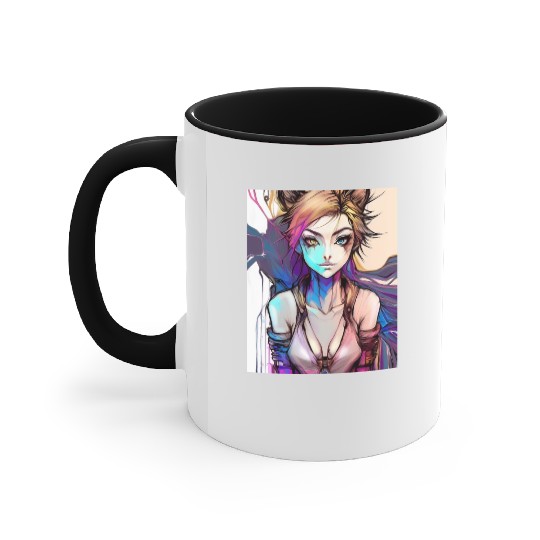 lady punk Accent Mugs