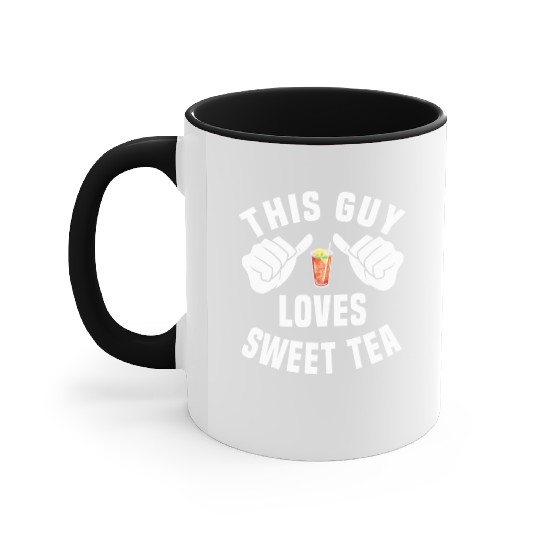 This Guy Loves Sweet Tea Accent Mugs