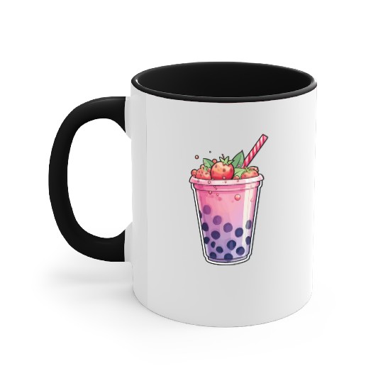 Boba Tea Design - Bubble Tea Accent Mugs