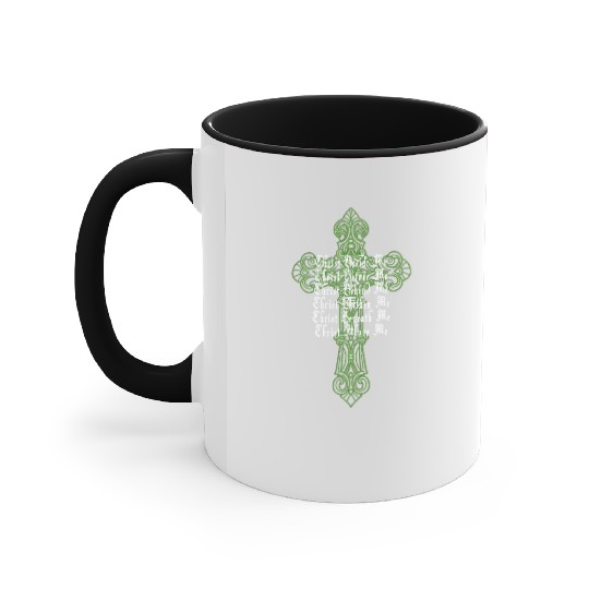 St Patrick's Day Celtic Cross Prayer Christian Att Accent Mugs