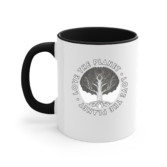 Tree: detailed, relaxing, & positive Accent Mugs