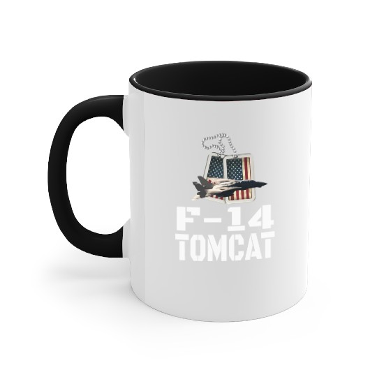 F 14 Tomcat US Flag Accent Mugs