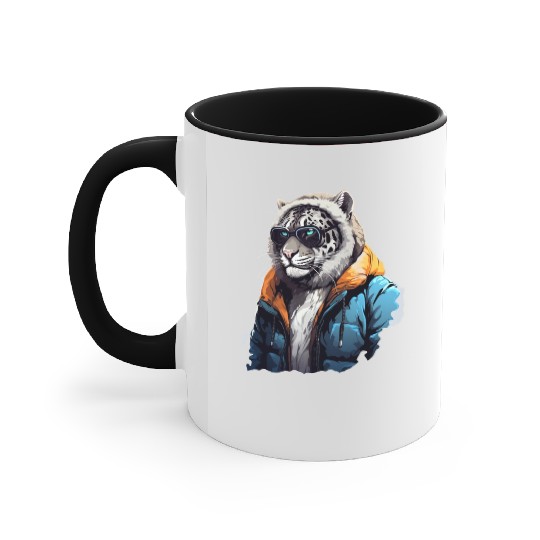 Street Style Snow Leopard | Leopard Lovers Accent Mugs