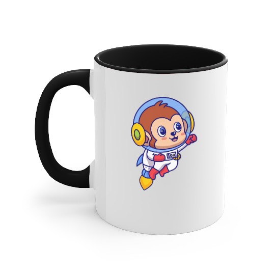 Flying Monkey Astronaut Accent Mugs