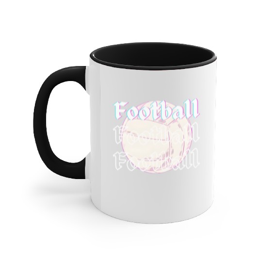 Football is life , sport lover Accent Mugs
