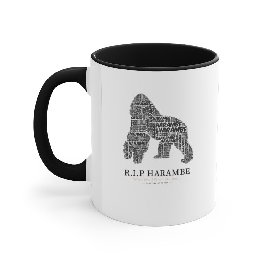 R.I.P Harambe Accent Mugs