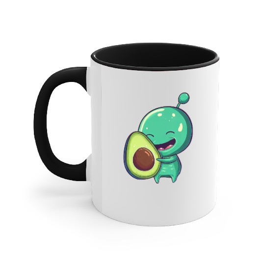 Green Alien Avocado: Exotic Fusion Accent Mugs