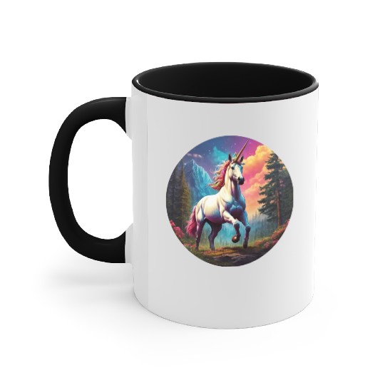 Rainbow Unicorn Accent Mugs