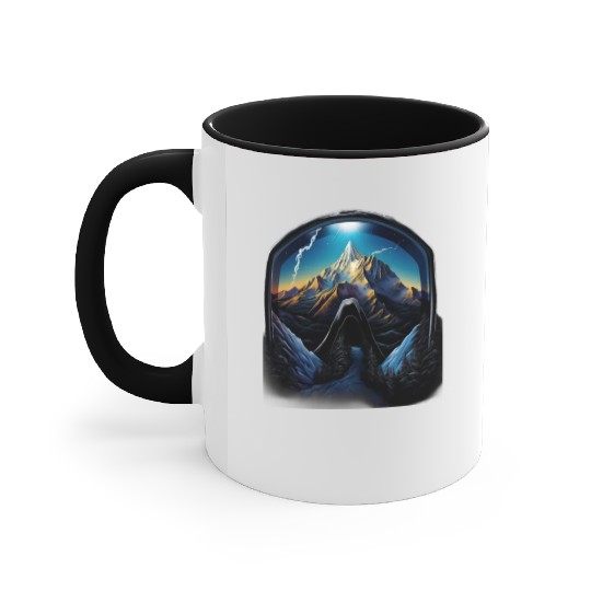 Skiing Ski Googles Mountains Alps Skier Accent Mugs
