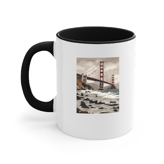Golden Gate Bridge California Accent Mugs, Golden Gate