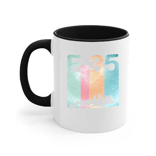 F35 Vintage Air Force Fighter Jets Accent Mugs