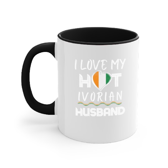 Funny Ivorian Husband Proud Wife Accent Mugs