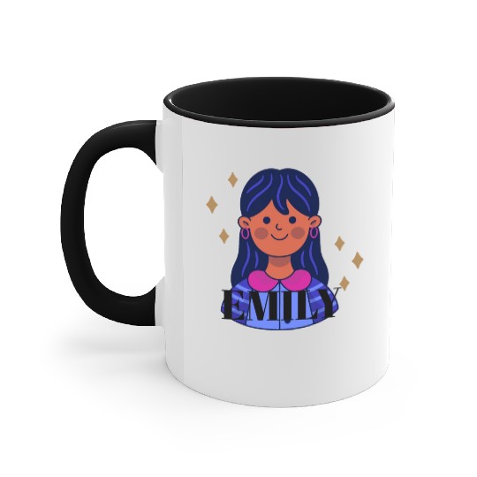 emily name Accent Mugs