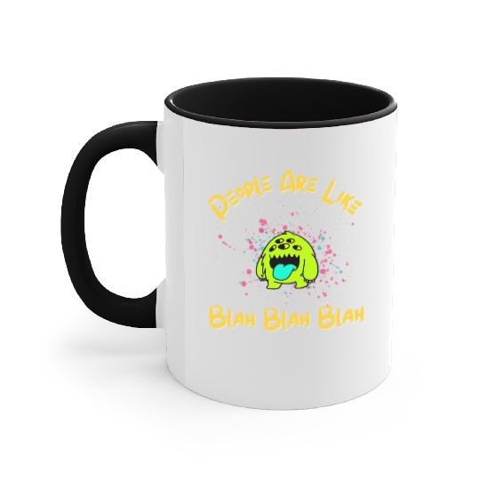 Funny Green Alien With A Playful Quip Accent Mugs