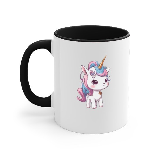 Rainbow unicorn 3 Accent Mugs