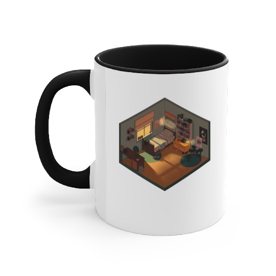Heartstopper isometric bedroom Accent Mugs