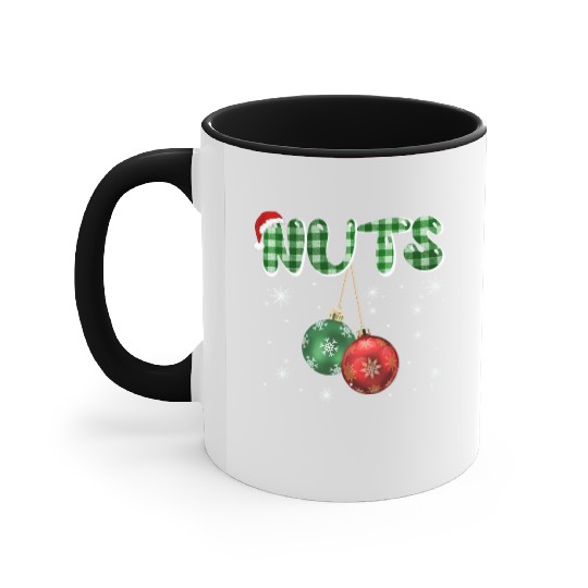 Chest Nuts Christmas Funny Couple Matching Accent Mugs