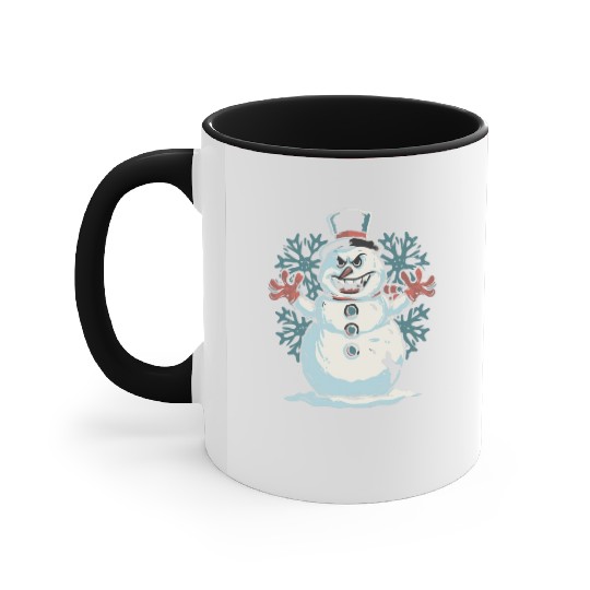 frosty snowman creepy Accent Mugs