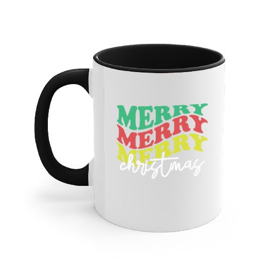 Merry merry merry Christmas, Xmas Design Accent Mugs