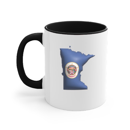 Minnesota - 3D Flag Map Accent Mugs