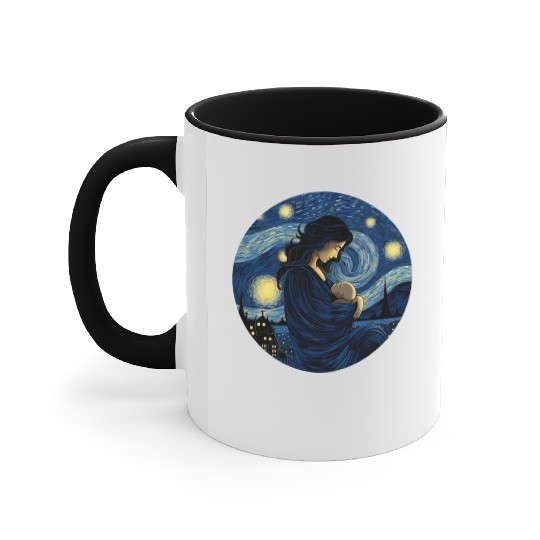 Breastfeeding Starry Night Accent Mugs Motherhood