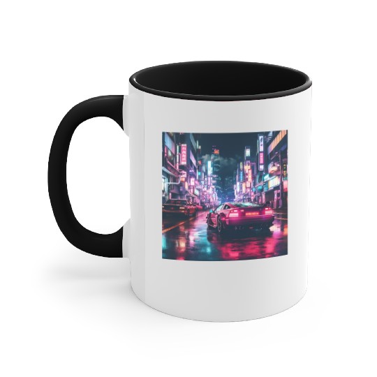 Vaporwave Tokyo Accent Mugs