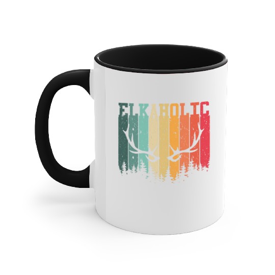 Elk Hunting Elkaholic Hunters Accent Mugs