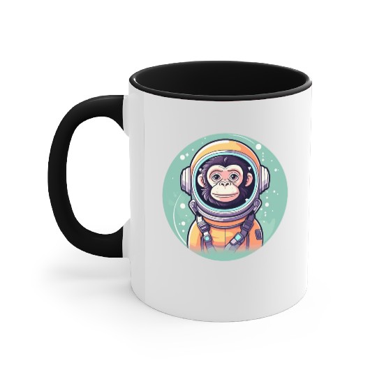 Monkey Ape Astronaut Illustration Accent Mugs